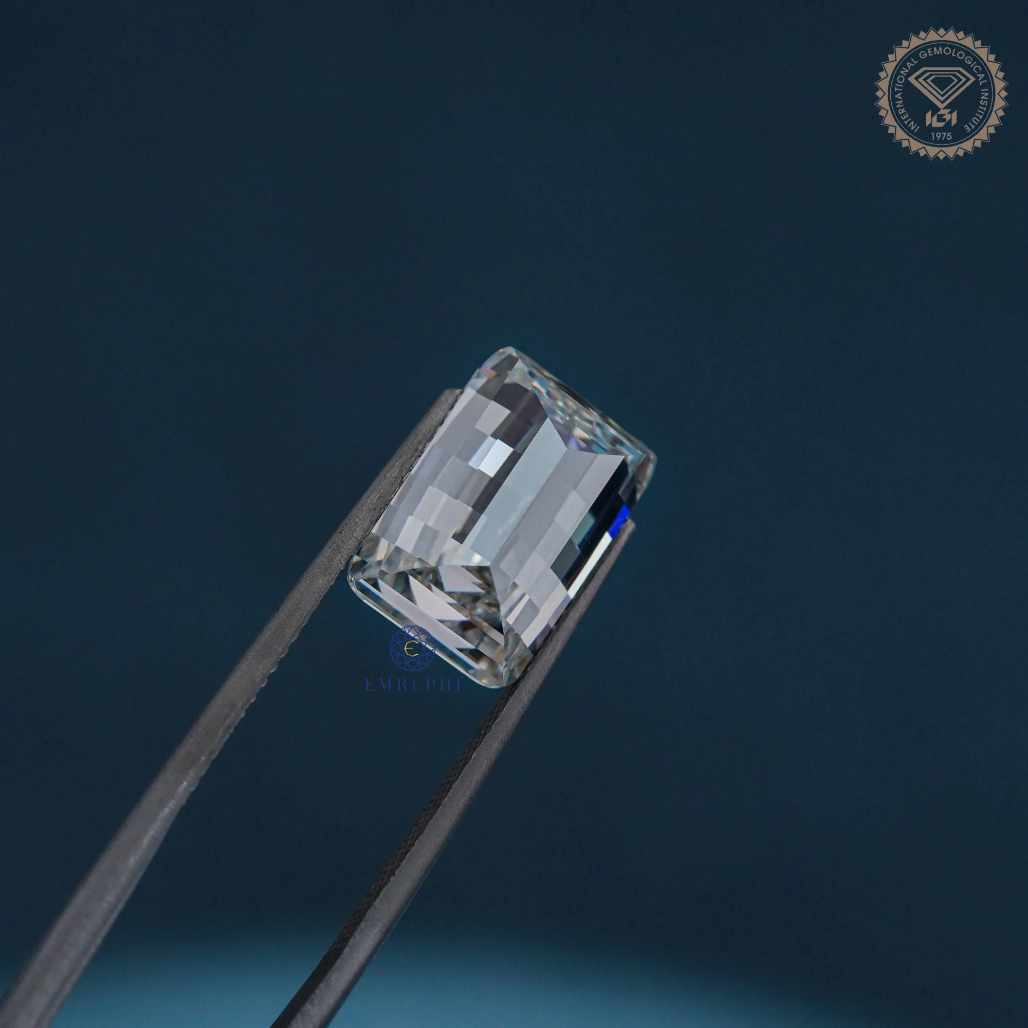6 Ct Emerald Pixel Cut Loose Diamond, Emerald Cut Lab Grown Diamond — view 5
