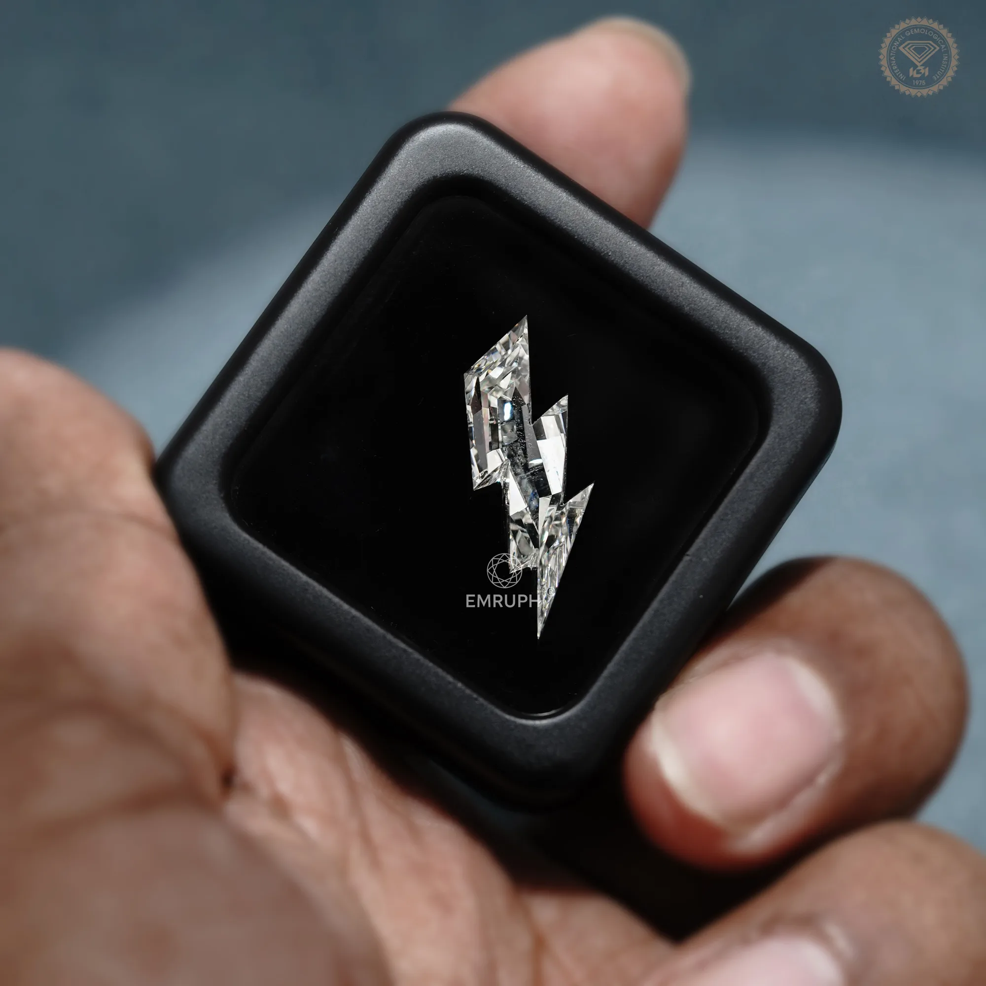 7.78 CT Lab Grown Diamond, Lightning Bolt Fancy Cut Loose Gemstone (IGI Certified) — view 2