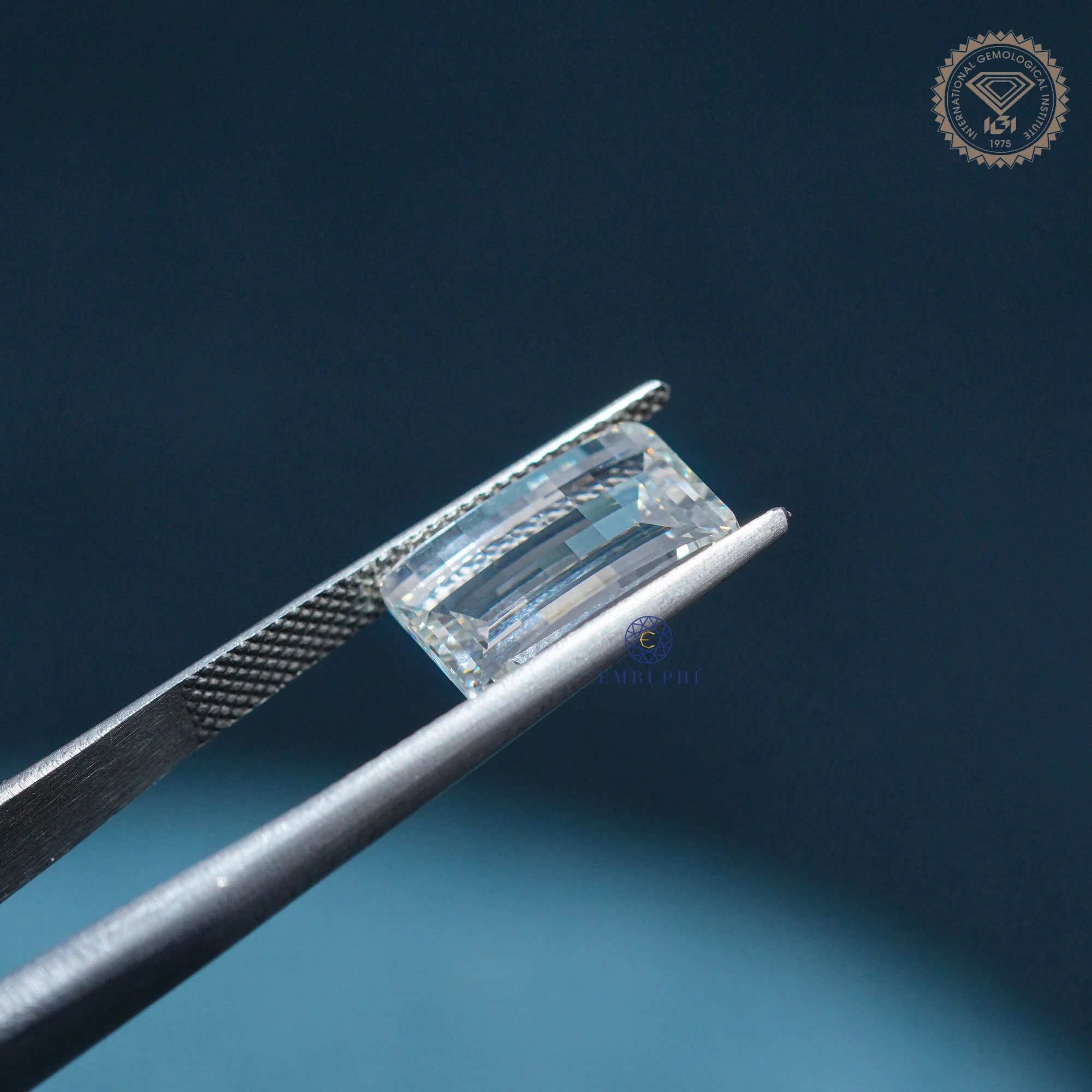 6 Ct Emerald Pixel Cut Loose Diamond, Emerald Cut Lab Grown Diamond — view 8