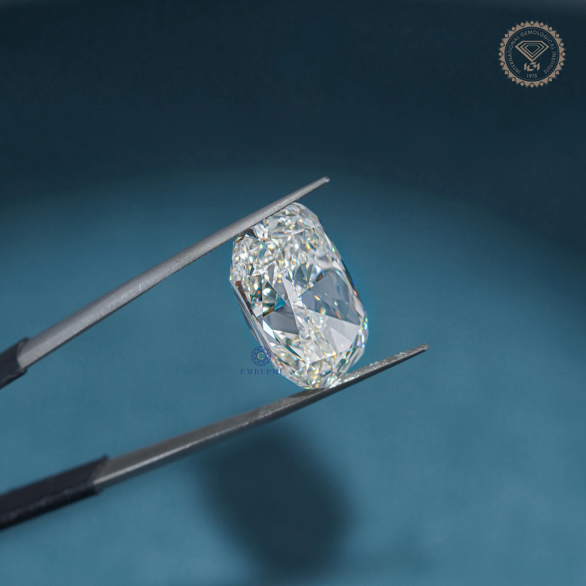 33 CT Long Cushion Loose Lab Grown Diamond, Elongated Cushion Cut Lab Diamond, — view 5