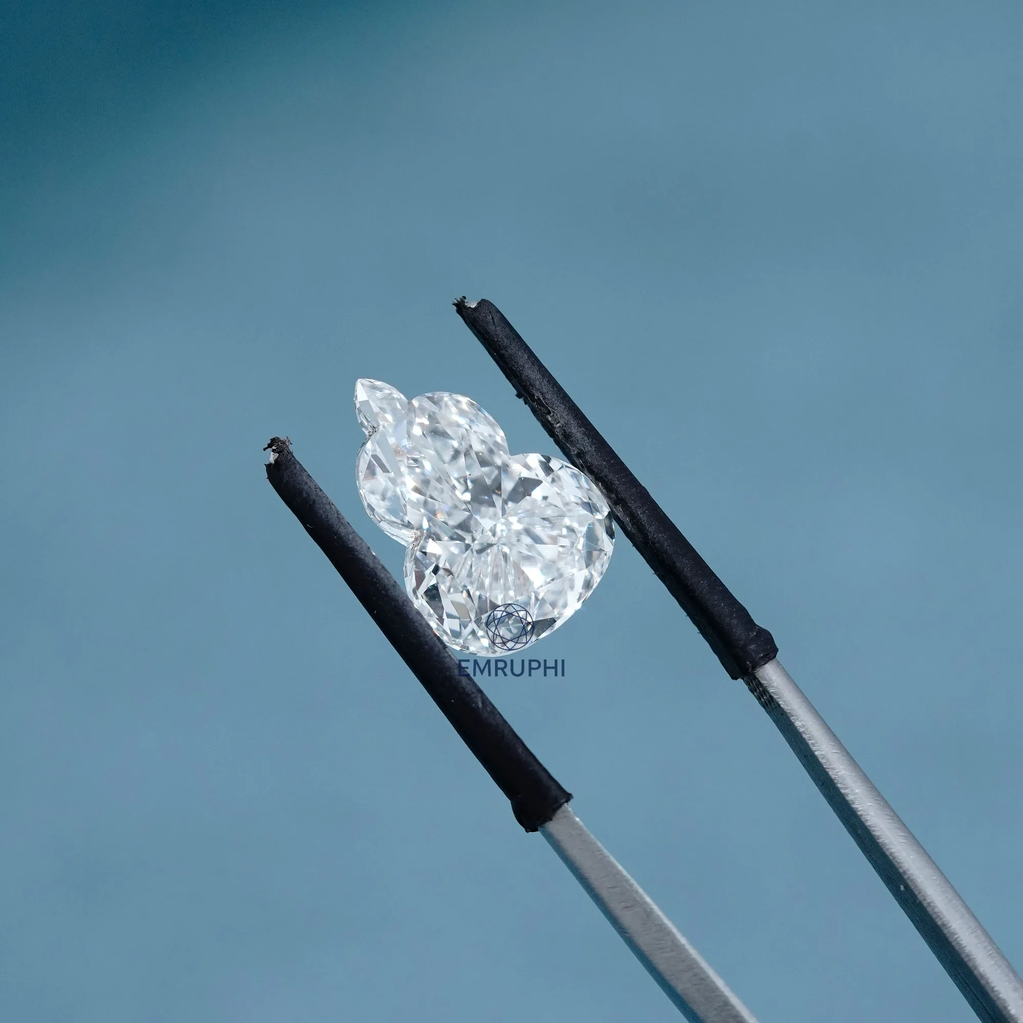 Hulu Cut Lab Grown Diamond, Antique Shape, IGI Certified Pendant Gem — view 4