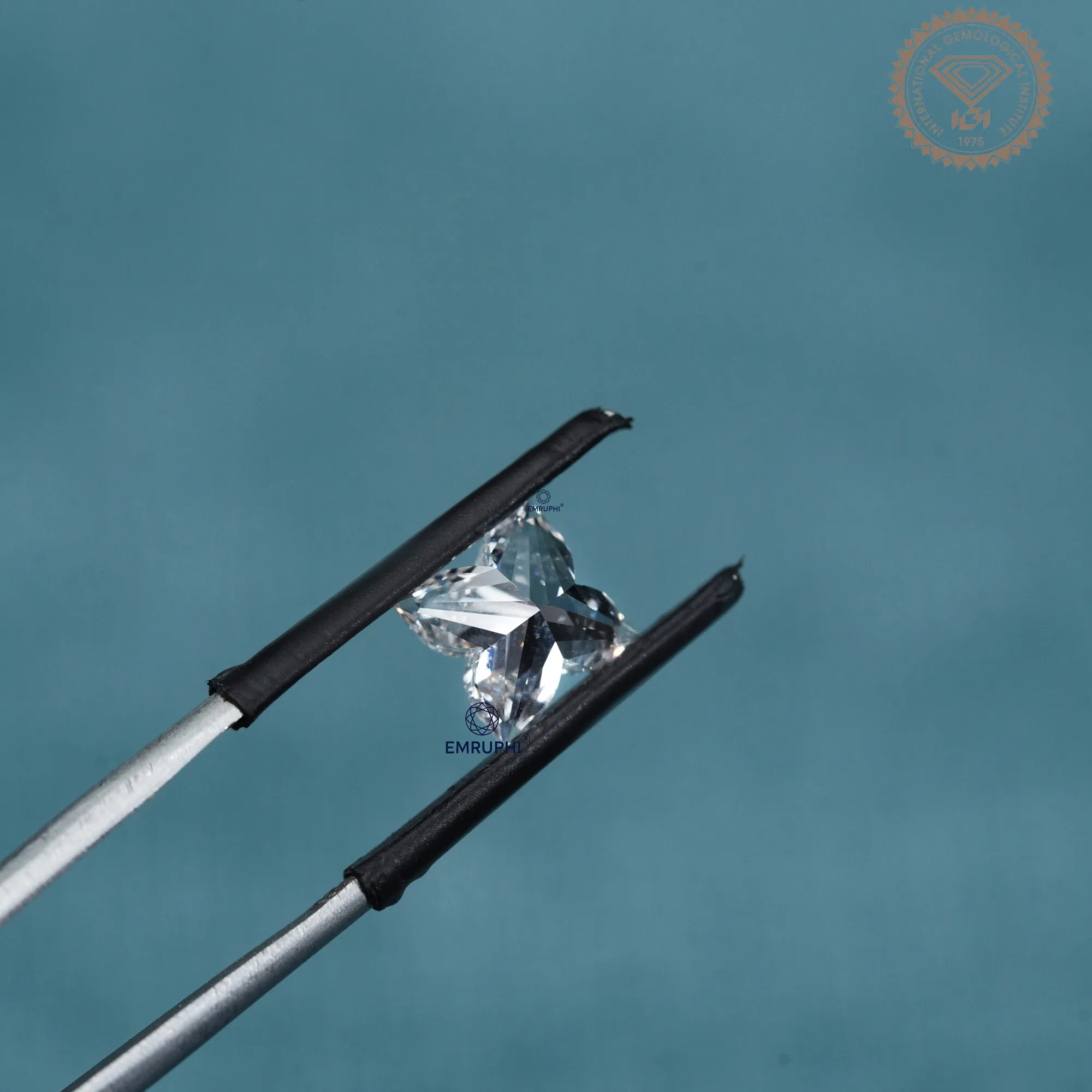Flower Cut Lab Grown Diamond, Antique Cut Diamond for Jewelry Making — view 5