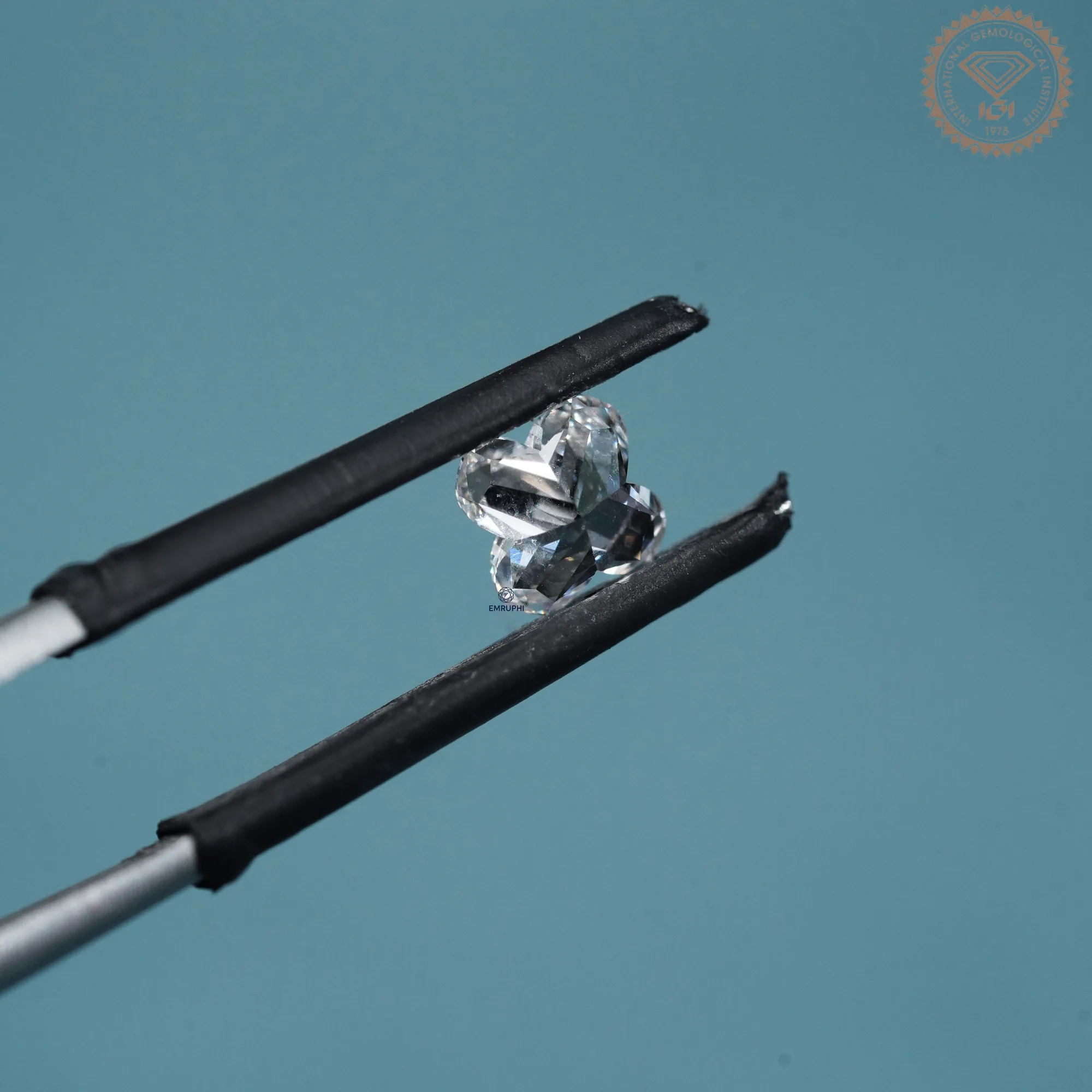0.76 CT Lily Floral Lab Grown Diamond, Floral Diamond, Unique Cut Diamond — view 7