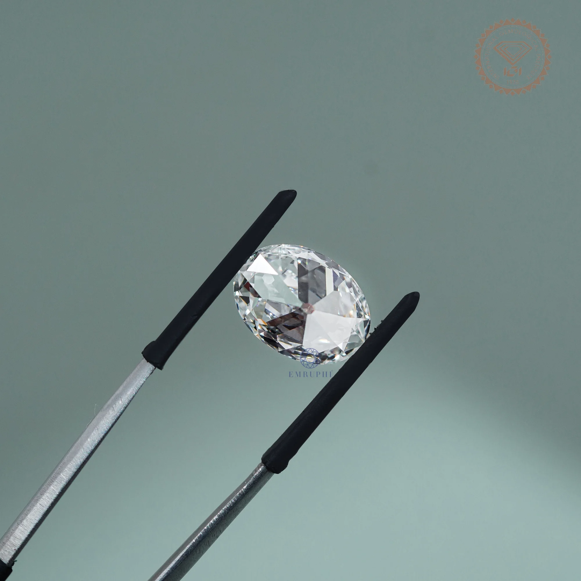 5 CT Old Mine Oval Cut Lab Grown Diamond, IGI Certified Certified, Custom Diamond For Ring — view 11