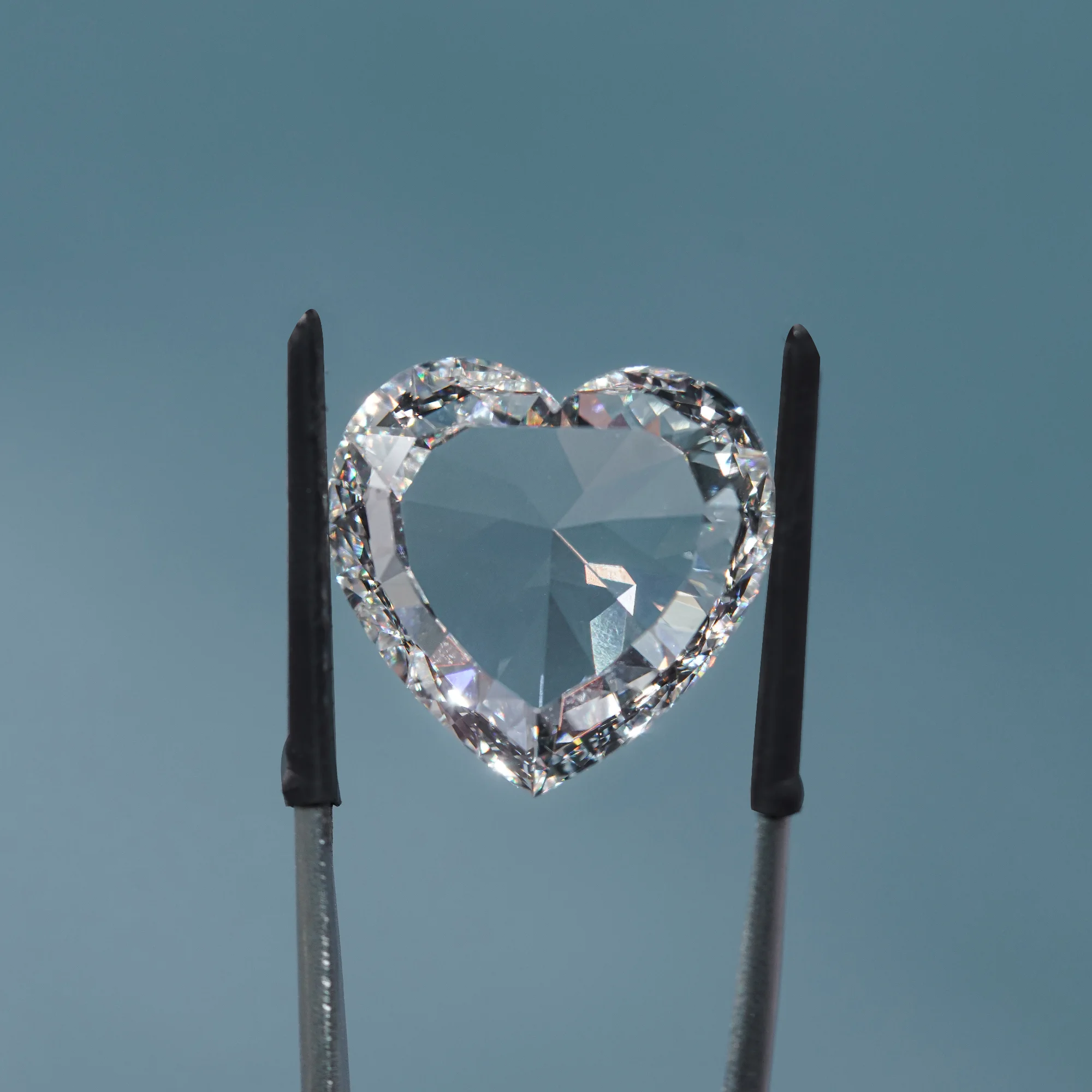 18 CT Heart Shape Rose Cut Loose Diamond, Rose Cut Lab Diamond For Jewelery — view 10