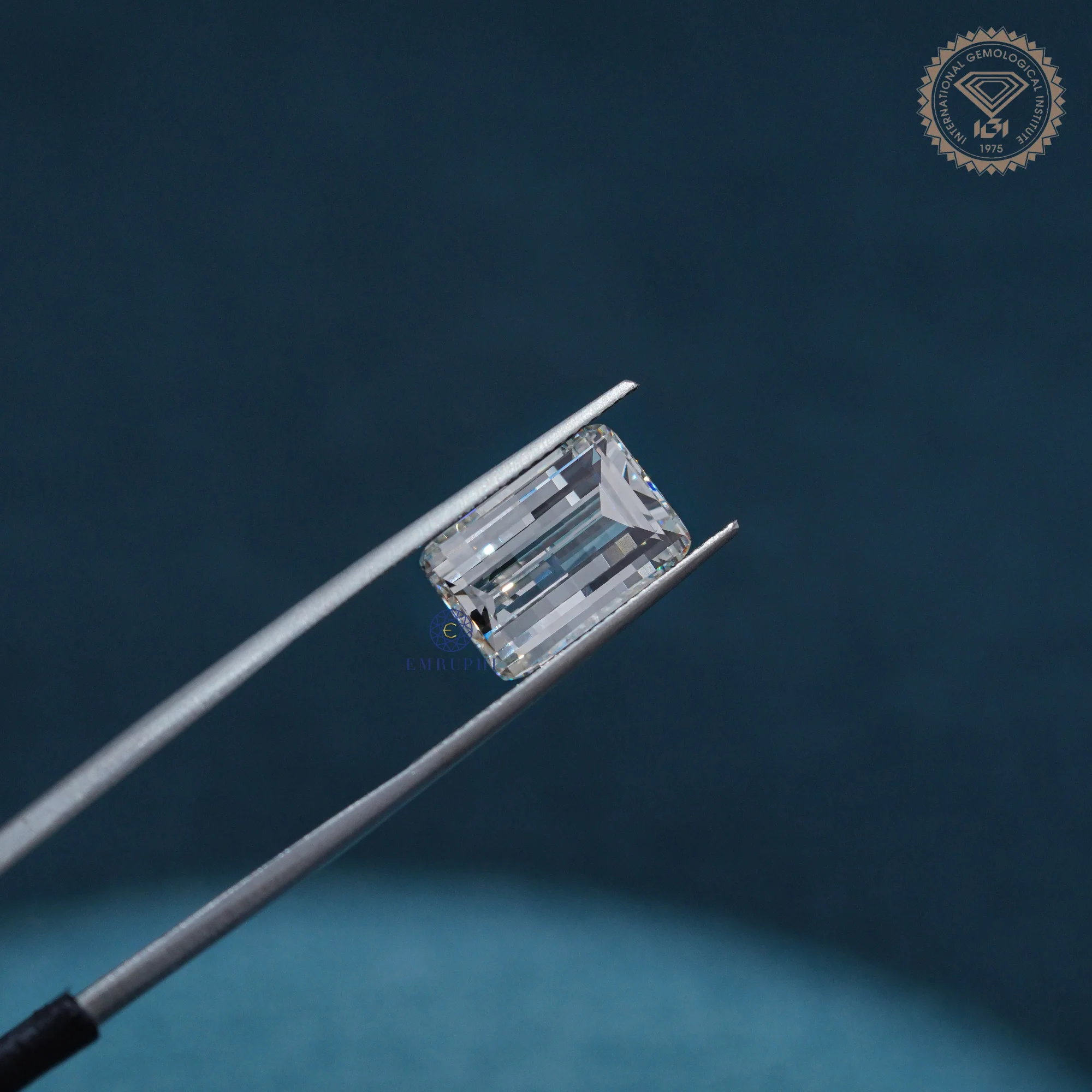 6 Ct Emerald Pixel Cut Loose Diamond, Emerald Cut Lab Grown Diamond — view 4