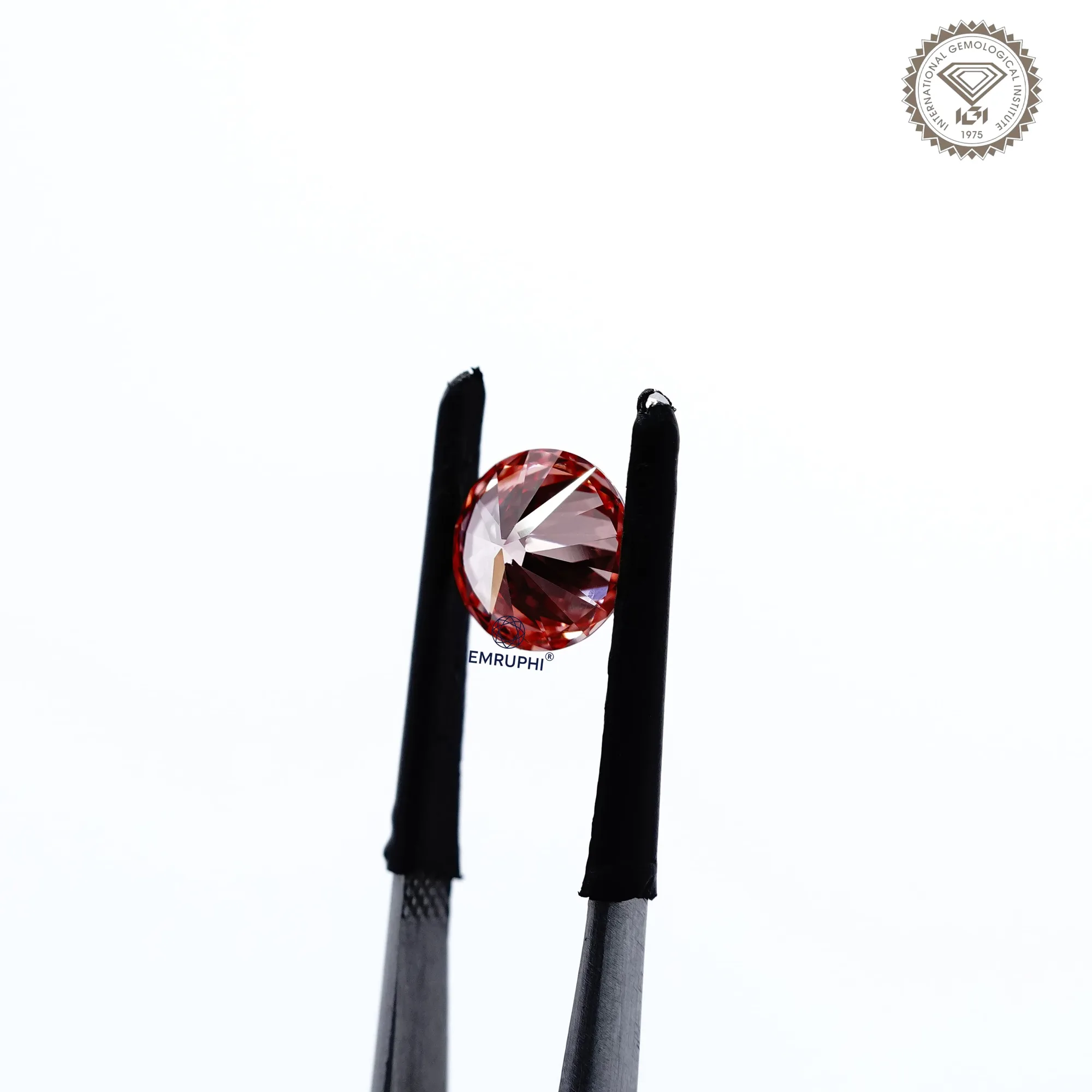 2 CT Vivid Pink Round Lab Grown Diamond, Loose CVD Diamond — view 9