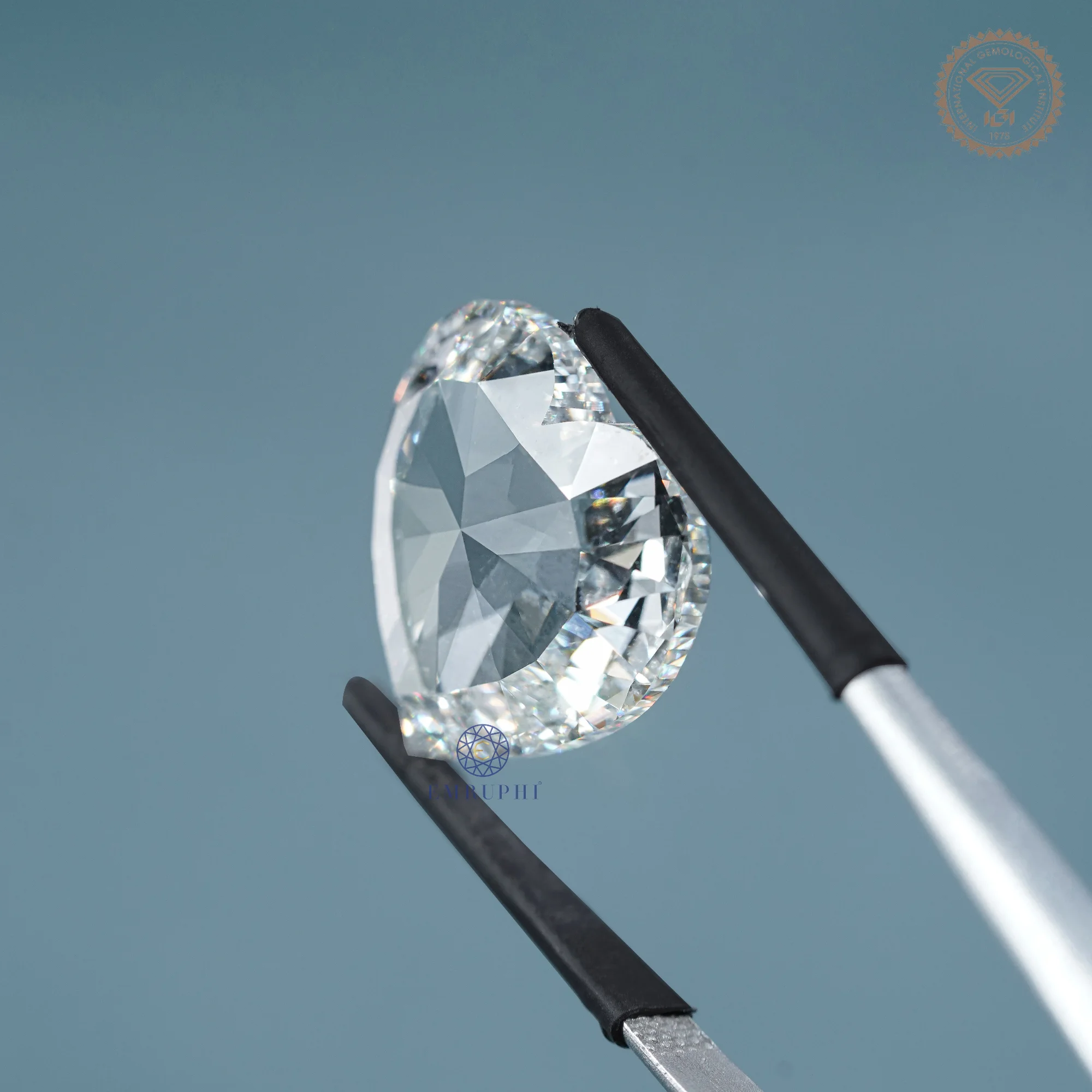 18 CT Heart Shape Rose Cut Loose Diamond, Rose Cut Lab Diamond For Jewelery — view 8