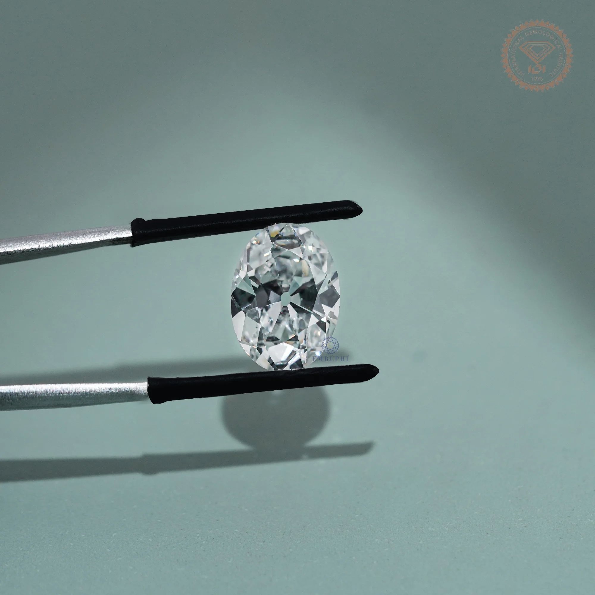 5 CT Old Mine Oval Cut Lab Grown Diamond, IGI Certified Certified, Custom Diamond For Ring — view 2