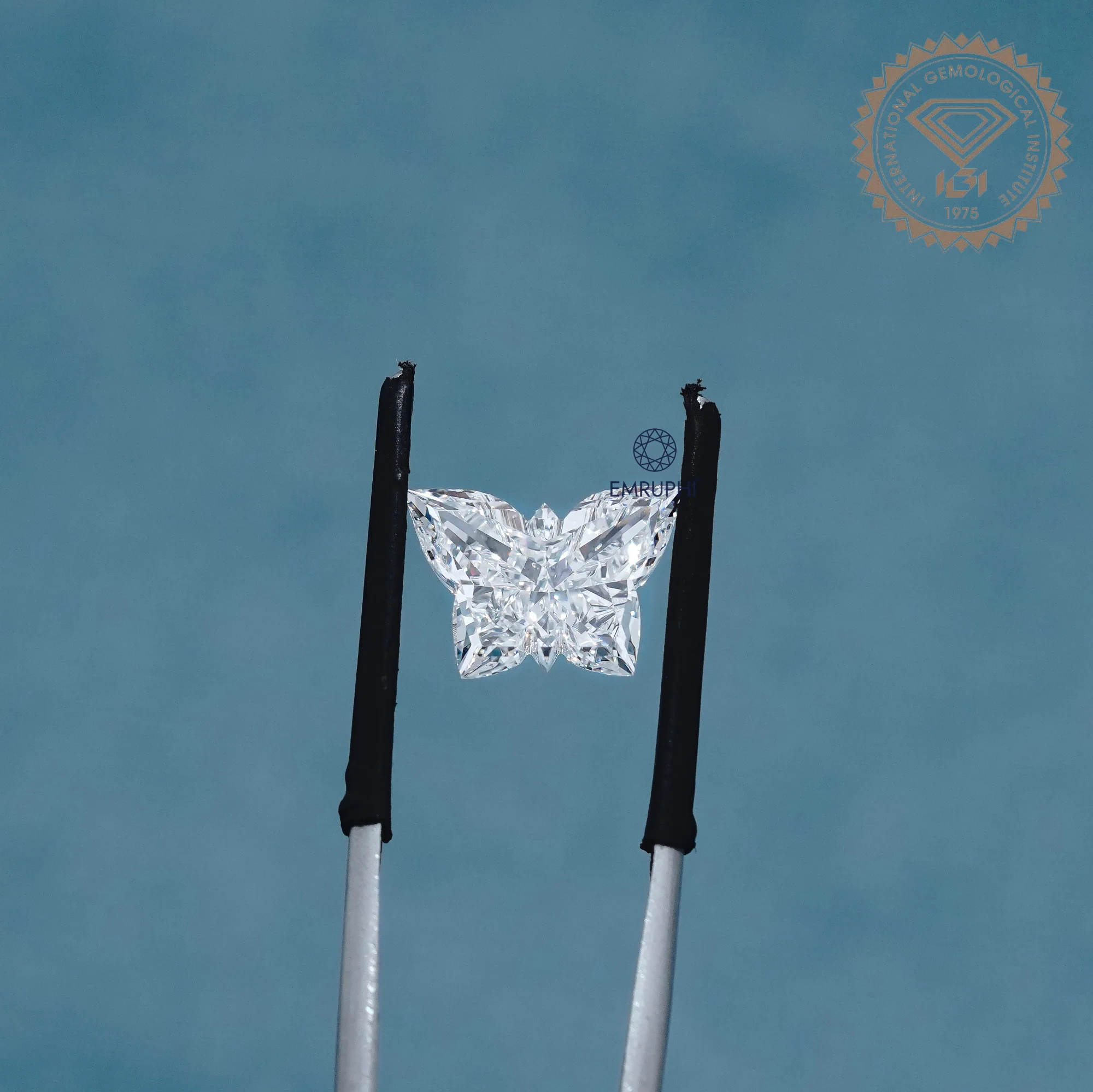 3.5 CT Butterfly Cut Loose Lab Grown Diamond, IGI Certified — view 4