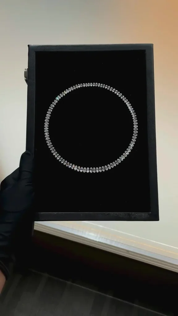 Moval Cut Lab Grown Diamond Layout, Matched Loose Diamond Set for Tennis Necklace, Oval Marquise Hybrid, Custom Jewelry Making